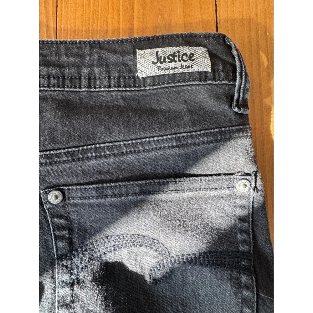 Justice Premium Jeans Girls 10.5‎ Black Simply Low Super Skinny Denim NWT
